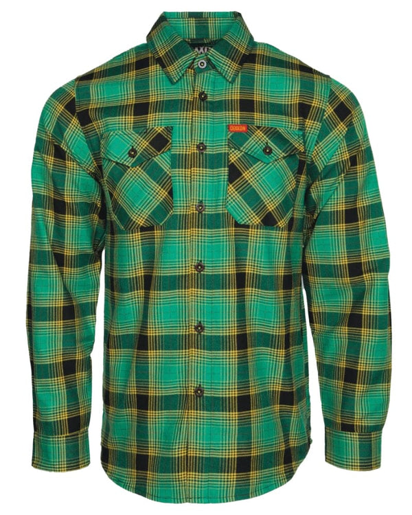 Cool Runnings Flannel - Green/Black/Yellow