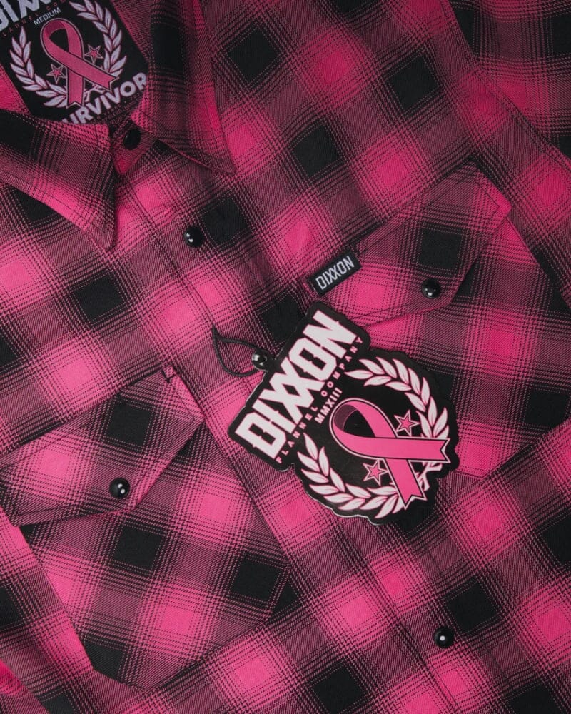Survivor 10 Year Flannel - Pink/Black
