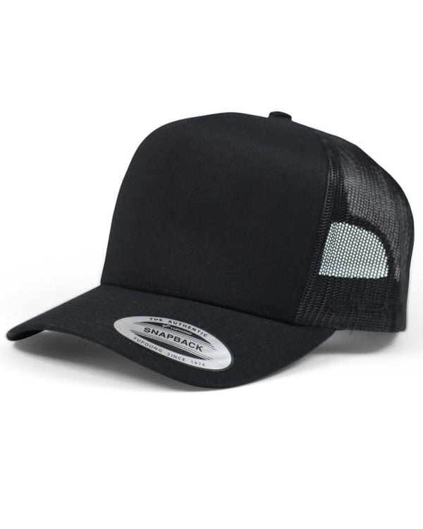 A Frame Trucker Hat - Black
