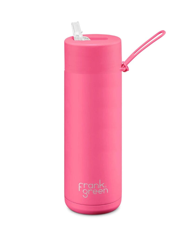 20oz Reusable Bottle Straw Lid - Neon Pink