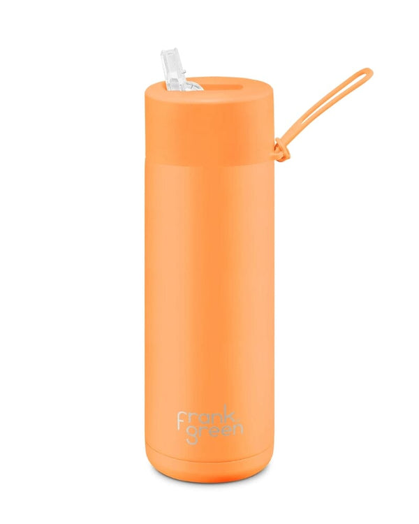 20oz Reusable Bottle Straw Lid - Neon Orange