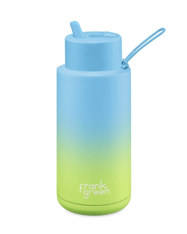 34oz Gradient Reusable Bottle Flip Lid - Sky Blue/Pistachio Green