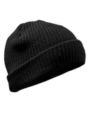 CP-10 Knit Ribbed Beanie - Black