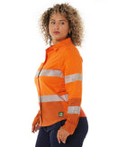 LSH-2WT Womens Long Sleeve Taped Shirt - Orange