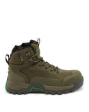 WB-6 Mid Cut Safety Boot - Military Green