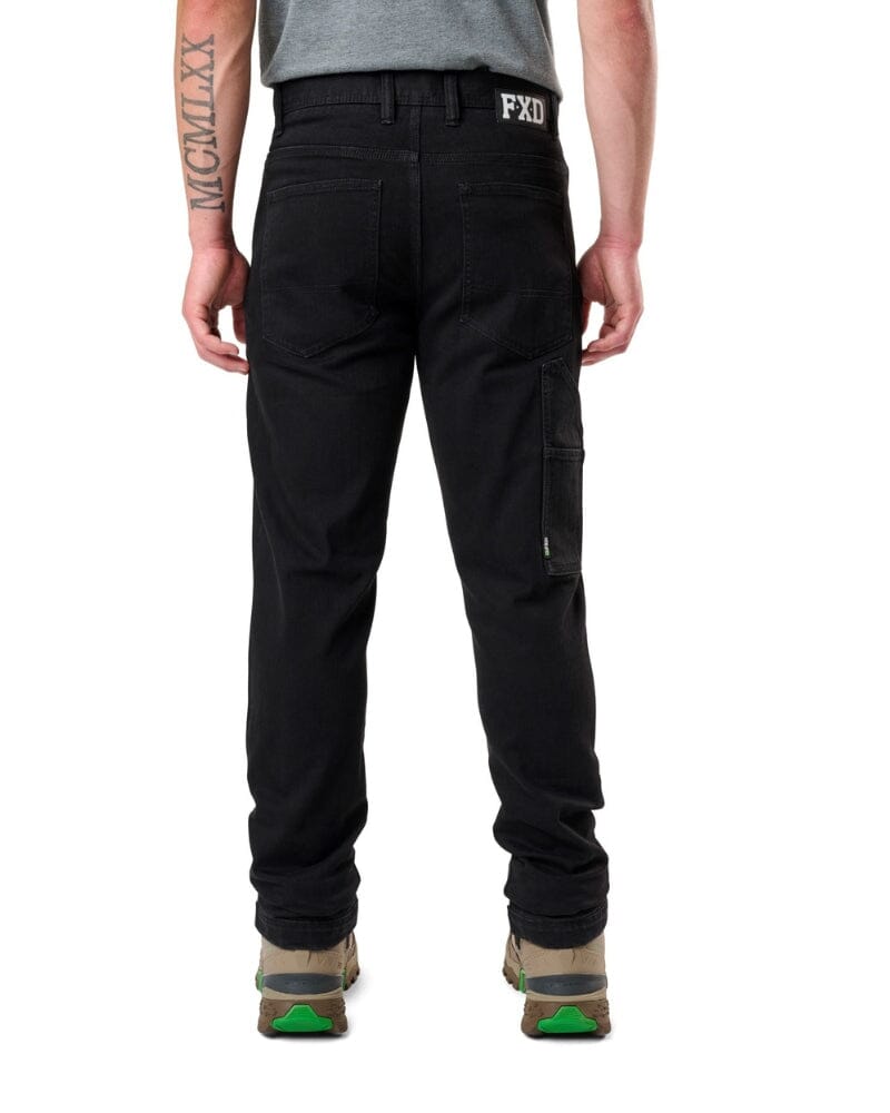 WD-4 Coolmax Stretch Denim Straight Fit Jeans - Black