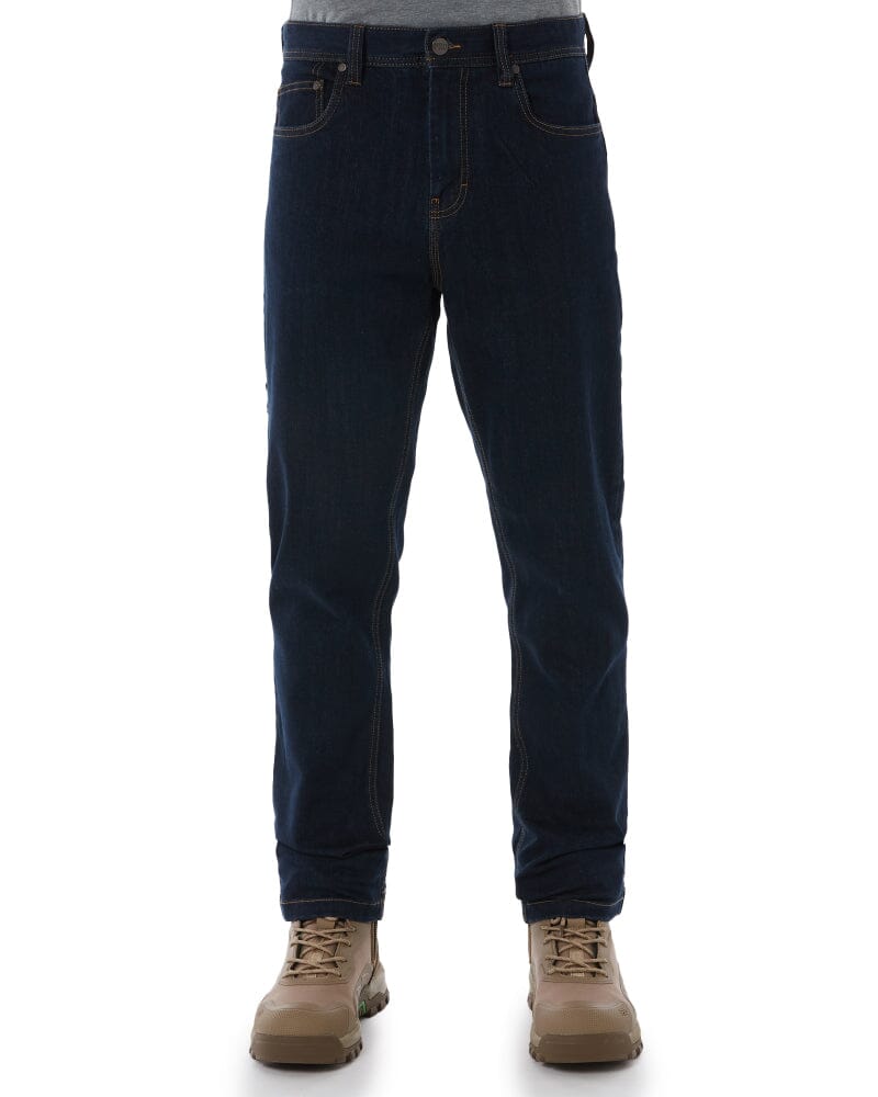 WD-4 Coolmax Stretch Denim Straight Fit Jeans - Dark Blue