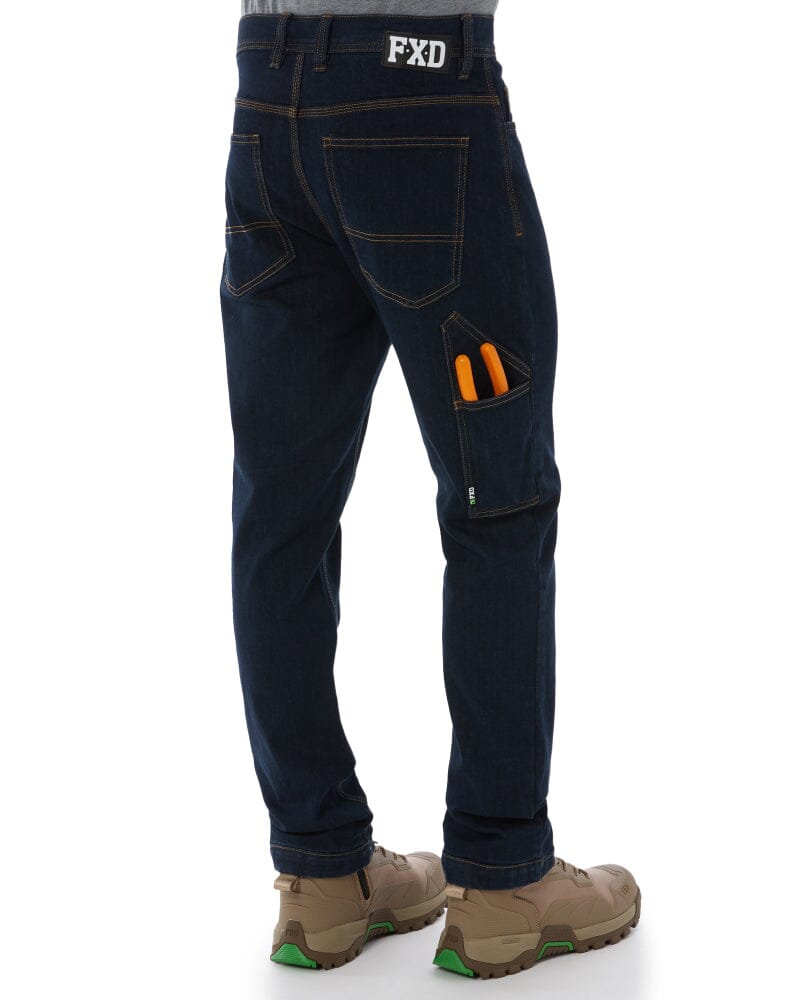 WD-4 Coolmax Stretch Denim Straight Fit Jeans - Dark Blue