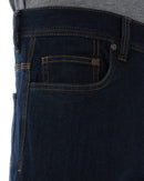 WD-4 Coolmax Stretch Denim Straight Fit Jeans - Dark Blue