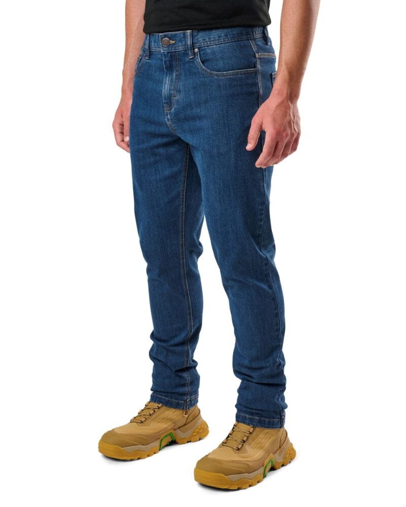 WD-4 Coolmax Stretch Denim Straight Fit Jeans - Mid Blue