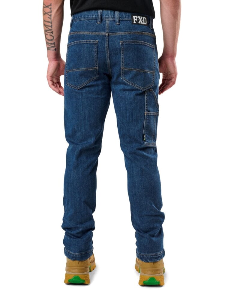 WD-4 Coolmax Stretch Denim Straight Fit Jeans - Mid Blue