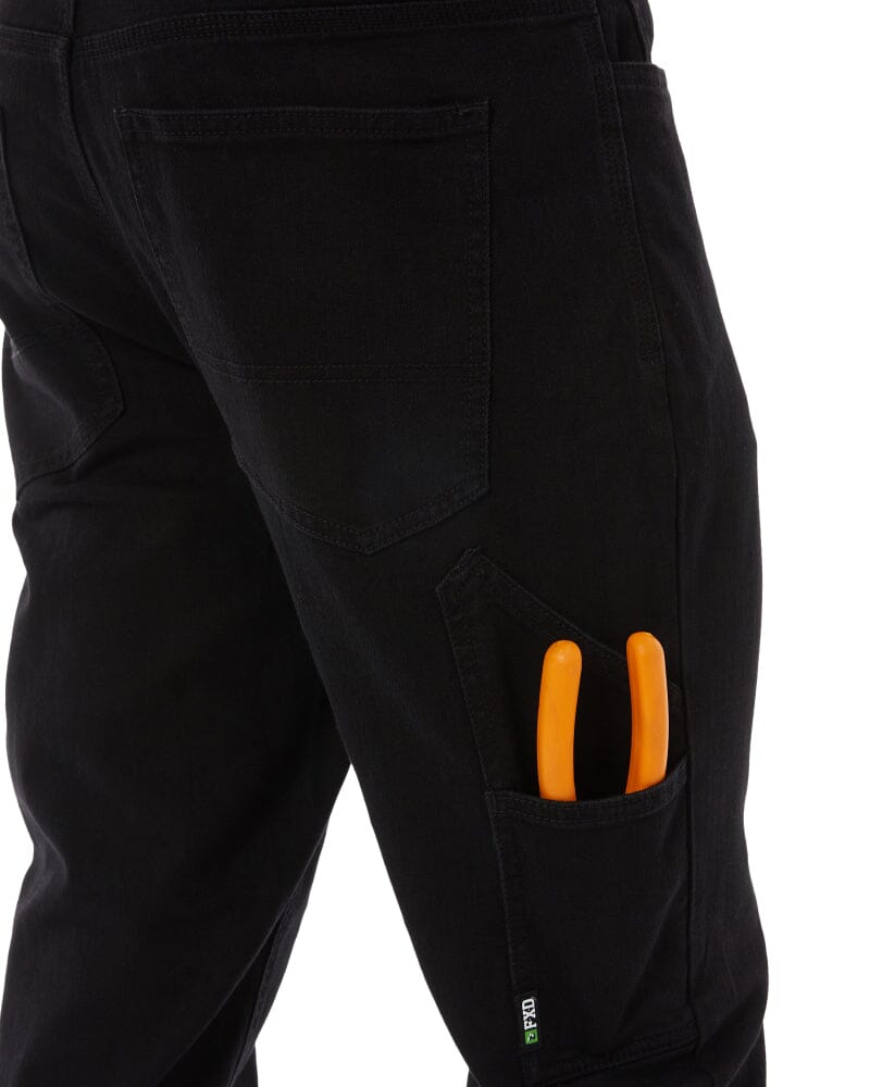 WD-4 Coolmax Stretch Denim Straight Fit Jeans - Black