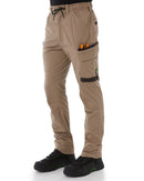 WP-12 Elastic Waist Stretch Ripstop Work Pant - Khaki