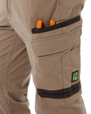 WP-12 Elastic Waist Stretch Ripstop Work Pant - Khaki
