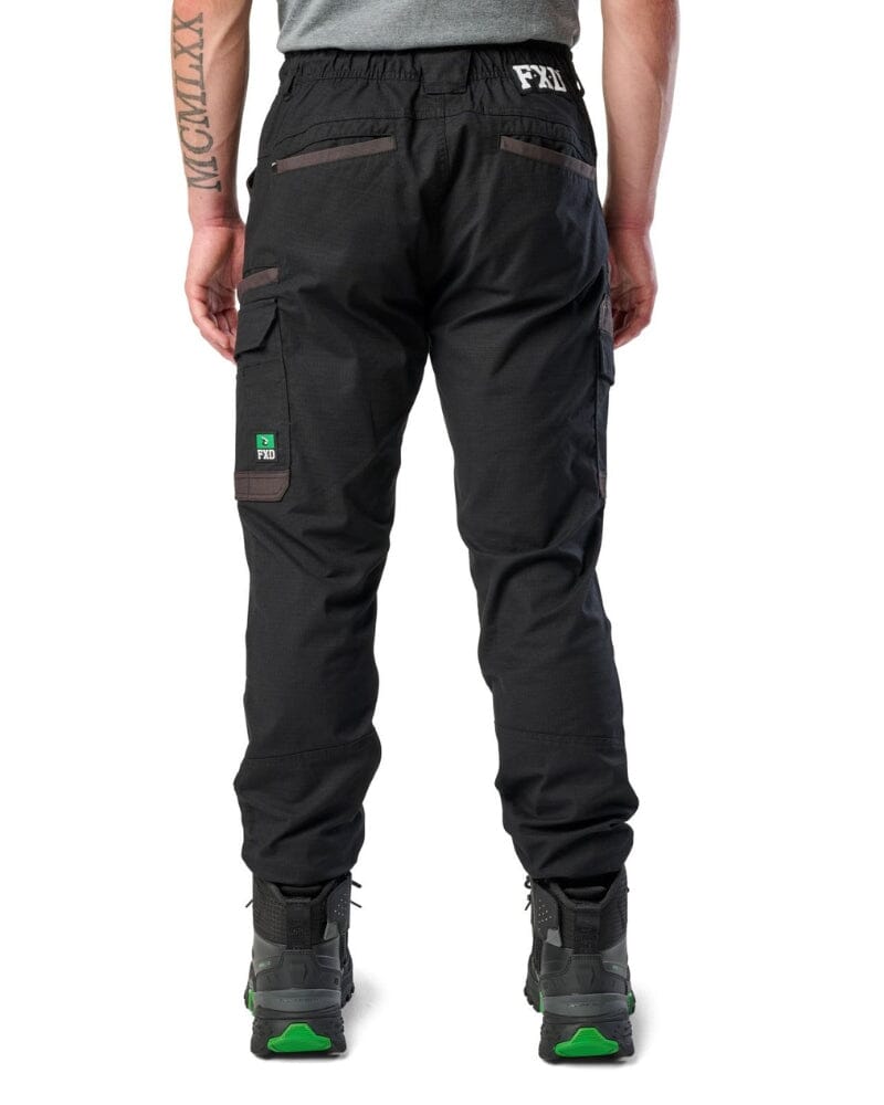 WP-12C Cuffed Elastic Waist Stretch Ripstop Work Pant - Black