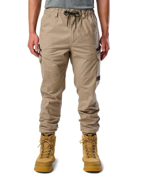 WP-12C Cuffed Elastic Waist Stretch Ripstop Work Pant - Khaki