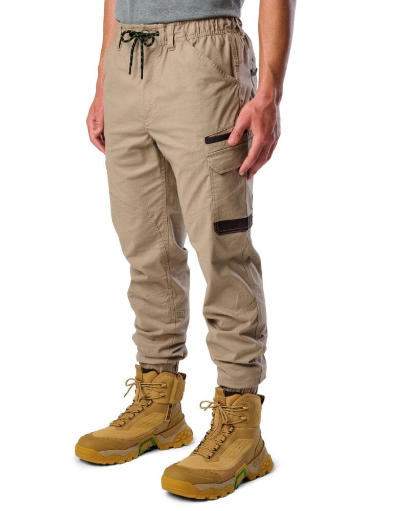WP-12C Cuffed Elastic Waist Stretch Ripstop Work Pant - Khaki