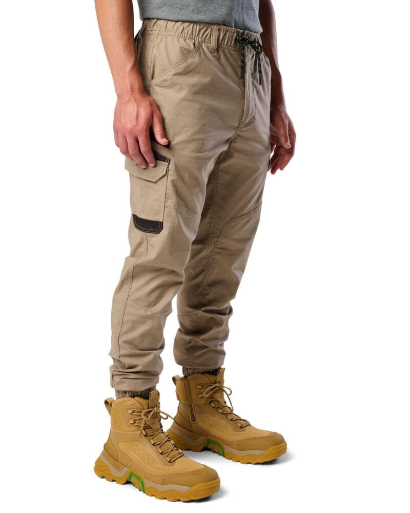 WP-12C Cuffed Elastic Waist Stretch Ripstop Work Pant - Khaki