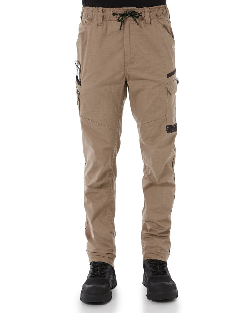 WP-12C Cuffed Elastic Waist Stretch Ripstop Work Pant - Khaki