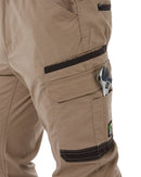 WP-12C Cuffed Elastic Waist Stretch Ripstop Work Pant - Khaki