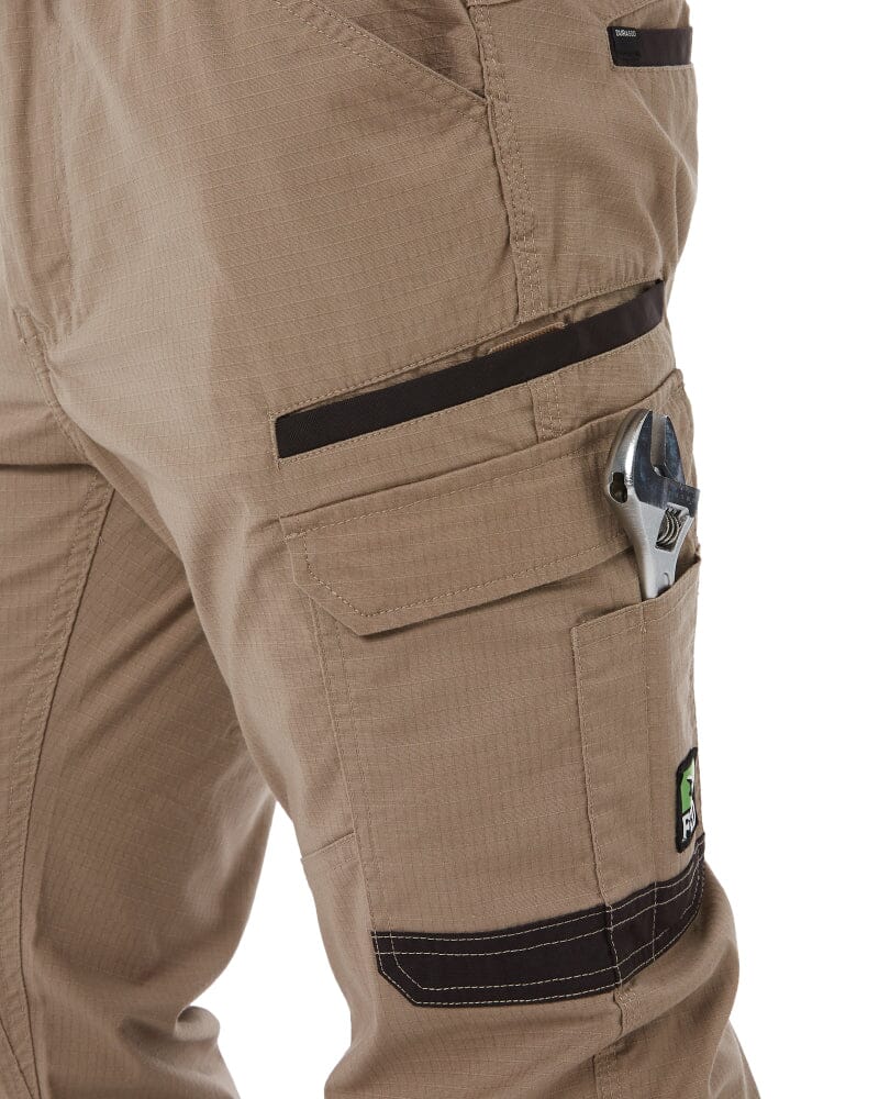 WP-12C Cuffed Elastic Waist Stretch Ripstop Work Pant - Khaki