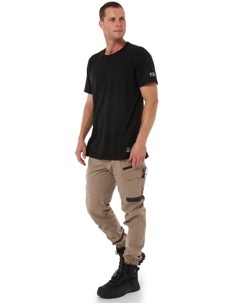 WP-12C Cuffed Elastic Waist Stretch Ripstop Work Pant - Khaki