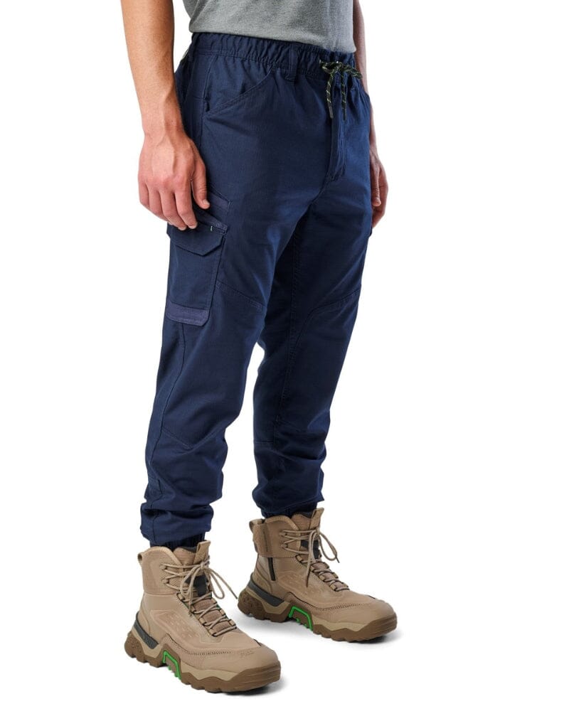 WP-12C Cuffed Elastic Waist Stretch Ripstop Work Pant - Navy