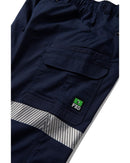 WP-12CT Taped Cuffed Elastic Waist Stretch Ripstop Work Pant - Navy