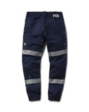 WP-12CT Taped Cuffed Elastic Waist Stretch Ripstop Work Pant - Navy