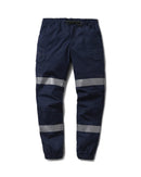WP-12CT Taped Cuffed Elastic Waist Stretch Ripstop Work Pant - Navy