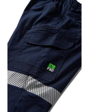 WP-12T Taped Elastic Waist Stretch Ripstop Work Pant - Navy