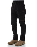 WP-12C Cuffed Elastic Waist Stretch Ripstop Work Pant - Black