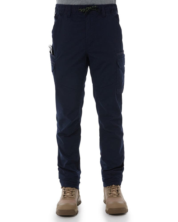 WP-12C Cuffed Elastic Waist Stretch Ripstop Work Pant - Navy