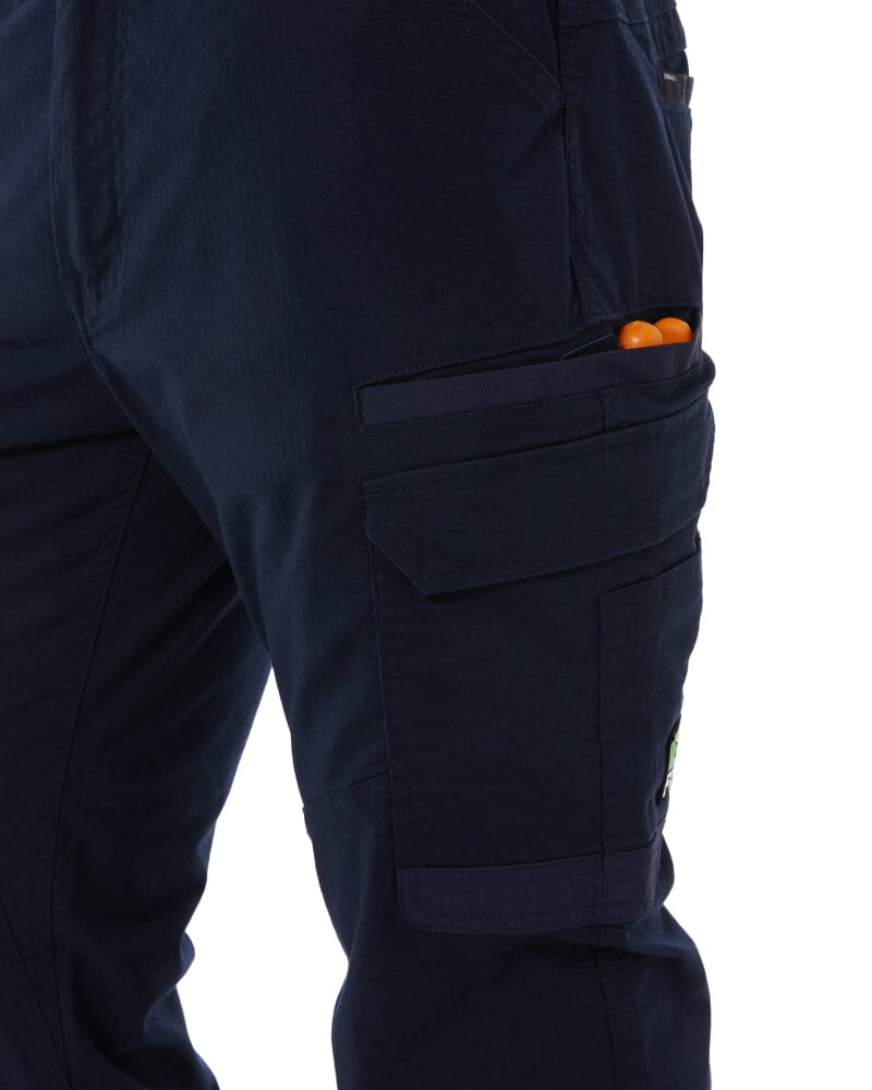 WP-12C Cuffed Elastic Waist Stretch Ripstop Work Pant - Navy