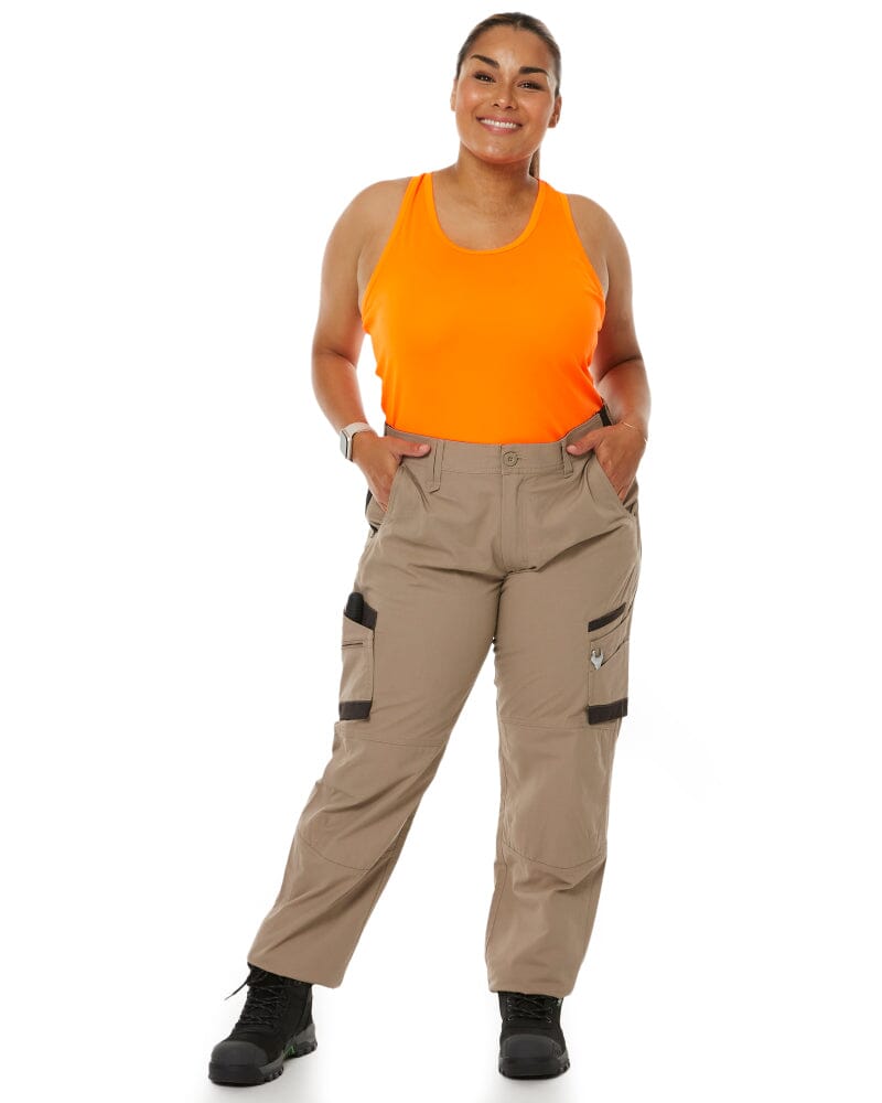 WP-7W Womens Stretch Ripstop Work Pant - Khaki