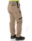 WP-8W Womens Cuffed Stretch Ripstop Work Pant - Khaki