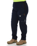 WP-8W Womens Cuffed Stretch Ripstop Work Pant - Navy