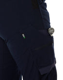 WP-8W Womens Cuffed Stretch Ripstop Work Pant - Navy