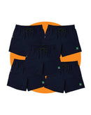Tradies WS-4 Work Shorts 5 Value Pack - Navy