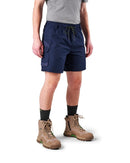 Tradies WS-7 Elastic Waist Stretch Utility Short 2 Value Pack - Navy/Navy