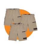 Tradies WS-3 Stretch Work Short Value Pack - Khaki