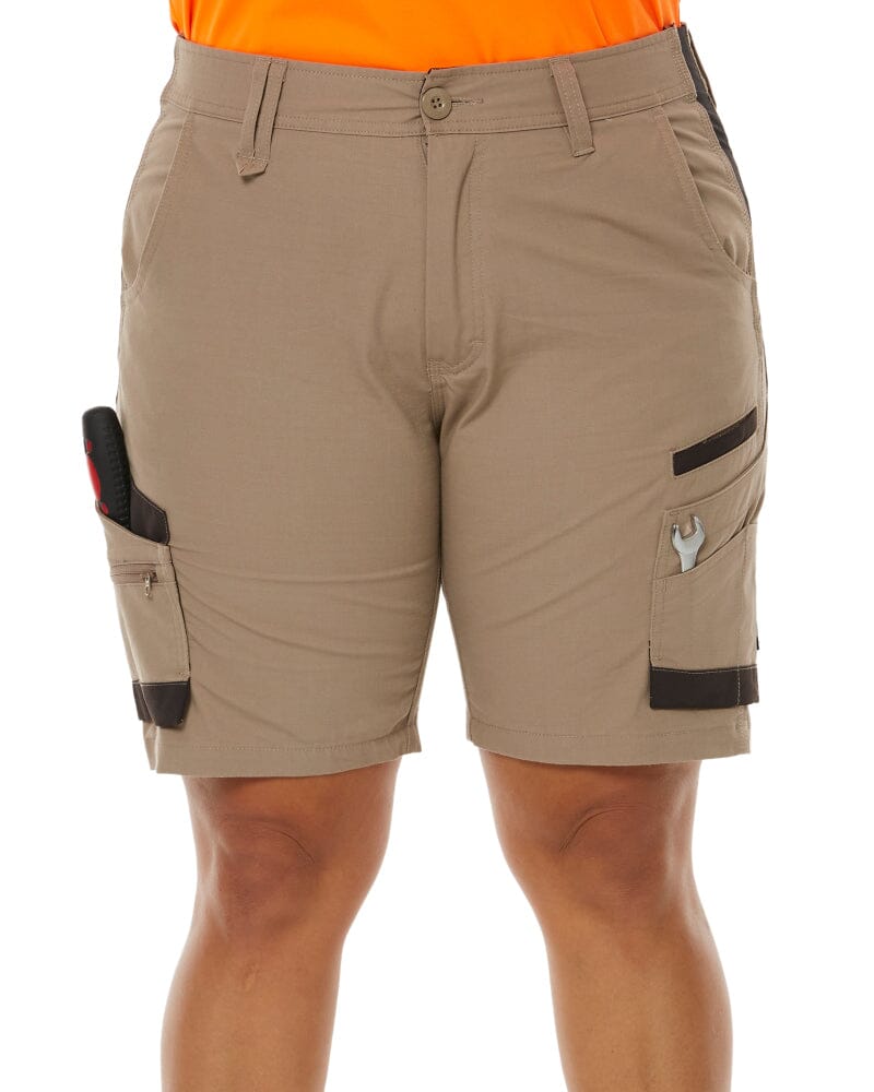 WS-5W Womens Stretch Ripstop Work Short - Khaki