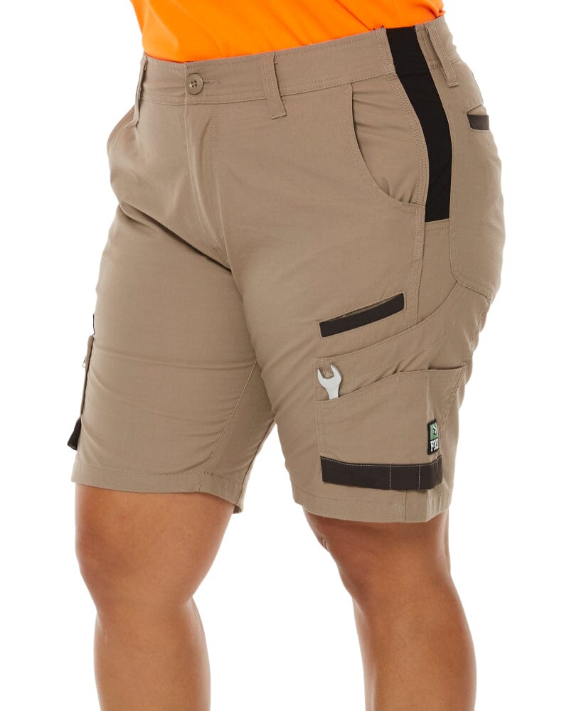 WS-5W Womens Stretch Ripstop Work Short - Khaki