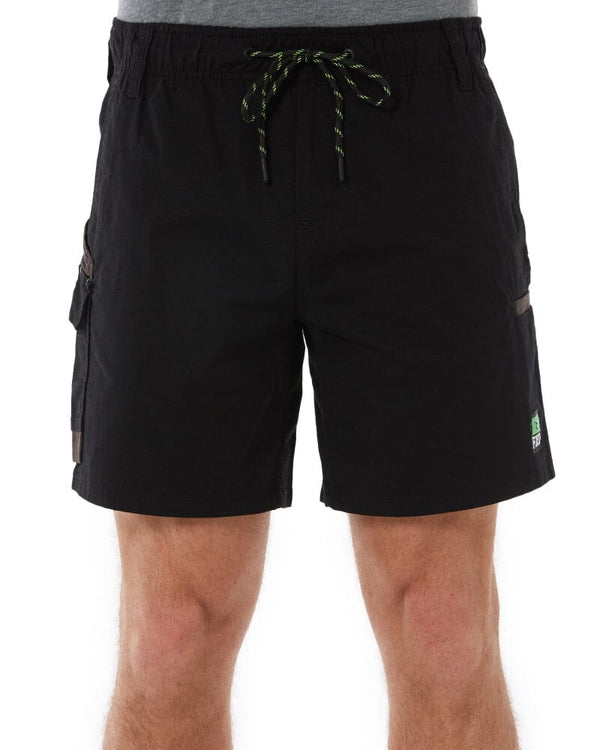 WS-7 Elastic Waist Stretch Utility Short - Black
