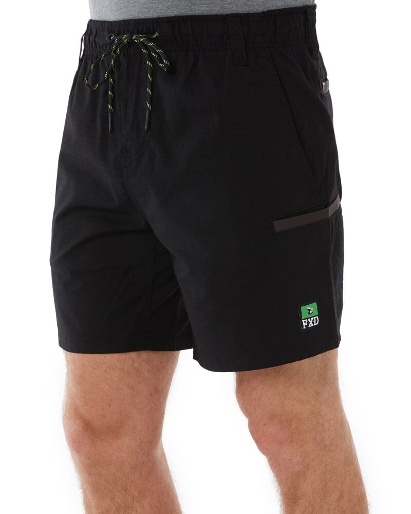 WS-7 Elastic Waist Stretch Utility Short - Black
