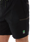 WS-7 Elastic Waist Stretch Utility Short - Black