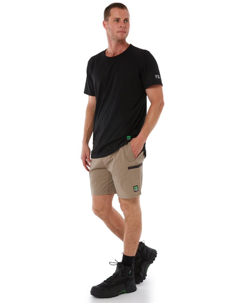 WS-7 Elastic Waist Stretch Utility Short - Khaki