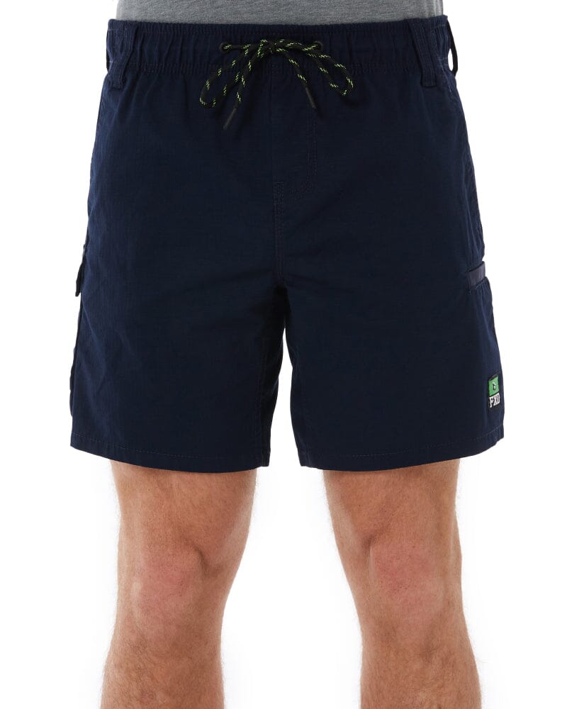 WS-7 Elastic Waist Stretch Utility Short - Navy