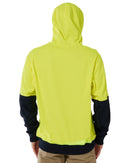 Brushed Fleece Hoodie - Yellow/Navy