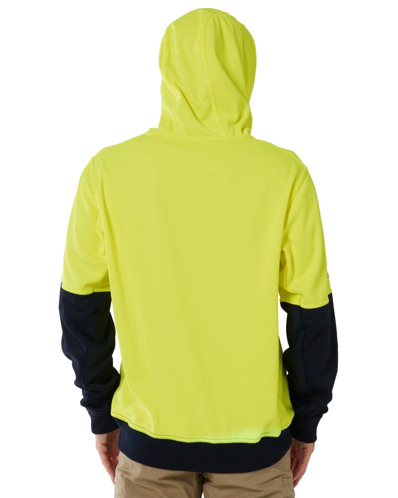 Brushed Fleece Hoodie - Yellow/Navy
